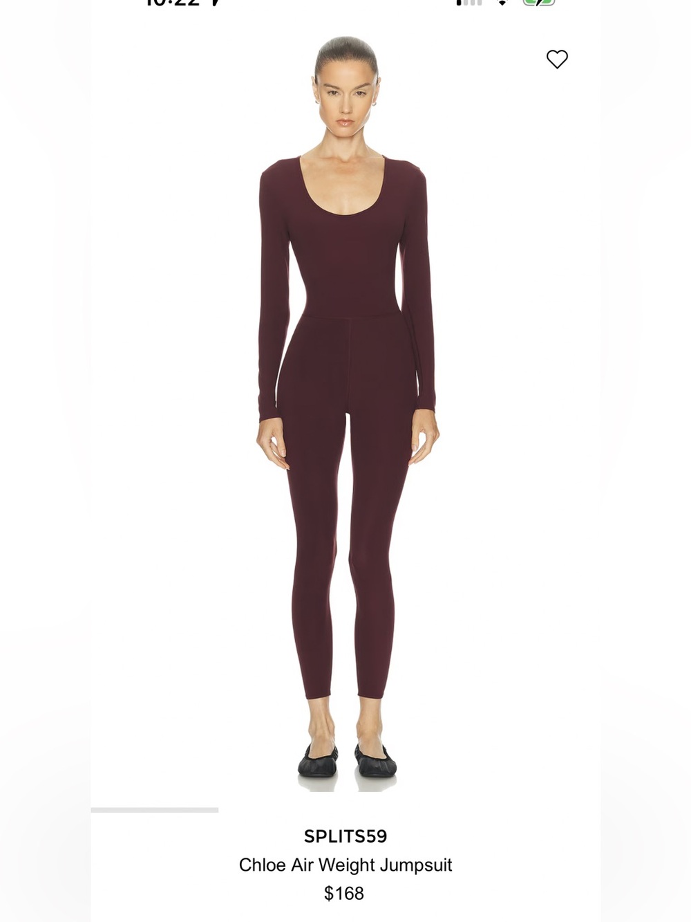 NWT SPLITS59 Chloe Airweight Jumpsuit Dark Cherry Medium